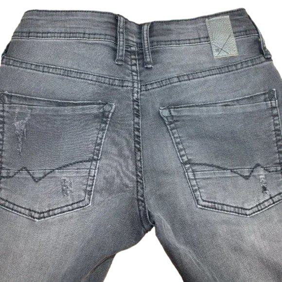 Departwest Trouper Black Fade Destructed Taper Stretch Jeans, Size 26/29 - Picture 8 of 8